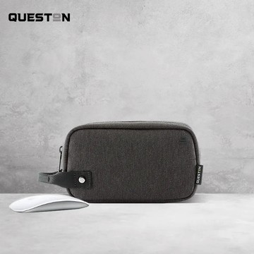 QUESToN 防潑水方型 Tech kit 3C配件收納袋 - 板岩灰