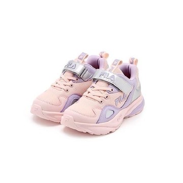 FILA KIDS 大童輕量慢跑運動鞋-粉紫 3-J414A-599