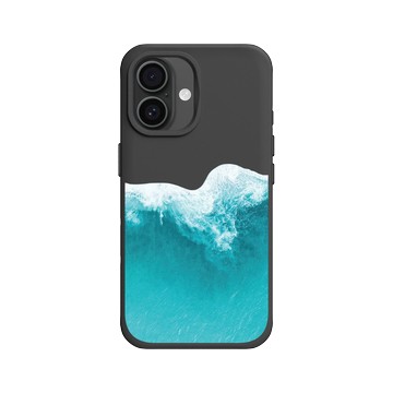 iPhone 16 SolidX 黑 - Ocean Collection: Let's Sea 海洋系列：一路向海 - 浪來了