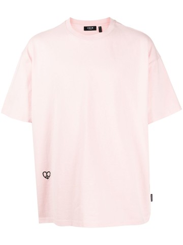 FIVE CM - heart peace-print cotton T-shirt - men - Cotton - XL - Pink