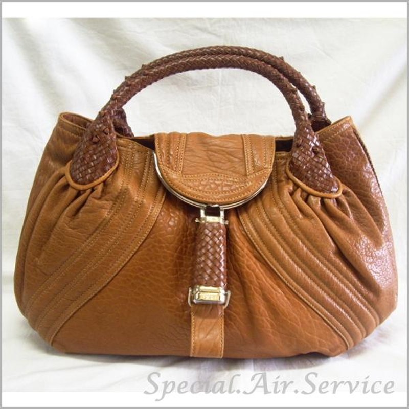 FENDI フェンディ ハンドバッグ スパイバッグ COGNAC コニャック 8BR511 RQ1 F0GJ3☆ワケアリ | LINEショッピング