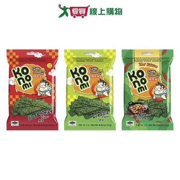 KONOMI相撲手脆紫菜系列(原味/辣味/打拋雞味)(12-15G/包)【愛買】