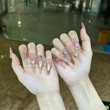 💗Yuki Nail💗秋冬美甲耀眼極光法式裸色高階新款ins美甲穿戴甲手工穿戴甲