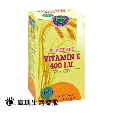 藥聯 賜寶來福維生素E (維他命E) 100顆【庫瑪生活藥妝】