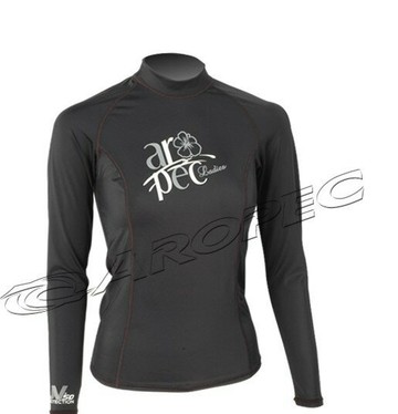 【【蘋果戶外】】AROPEC SS-51W-BK 黑 專業四針剪裁 女用長袖萊克衣 亞洛沛 台灣製 水母衣防晒衣