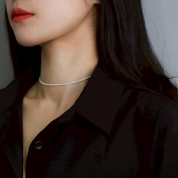 眼觀 s925純銀滿天星項鏈女ins小眾設計網紅簡約氣質冷淡風頸鏈1入