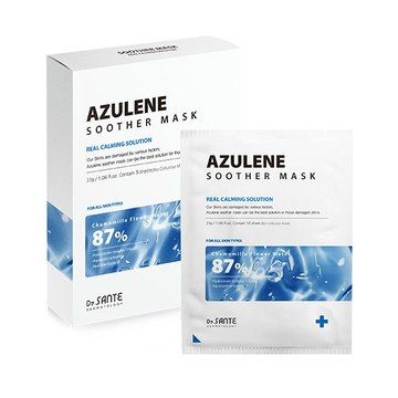 Dr.SANTE善對-甘菊藍舒緩修護生物纖維面膜33g*5片