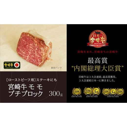 ふるさと納税 宮崎県 新富町 ＜宮崎牛＞モモ肉ブロック 300g