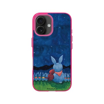 iPhone 16 Clear 粉漾桃 - 幾米 Jimmy Liao - 世界別為我擔心-在一起