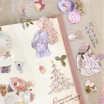 5cm紙膠帶 | 聖誕。All the Happiness | 亮面PET