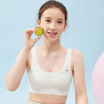 🔥台灣現貨女童固定杯發育內衣女童內衣學生內衣發育期無痕少女文胸國中生高中生運動防震親膚無痕女童內衣