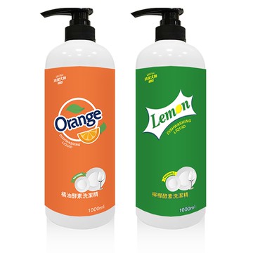 【清潔大師】天然酵素洗潔精1000ml(橘油/檸檬)-3瓶入