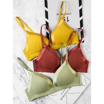 舒適簡約莫代爾輕薄款大胸顯小內衣女士無鋼圈文胸無痕透氣胸罩