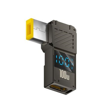 Kamera 11*6.0 聯想方口 筆電專用Type-C母轉DC公 數顯轉接頭 PD/20V/100W/5A