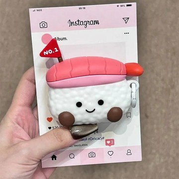 壽司飯糰小人 藍牙耳機套 適用於 Apple Air Pods 1/2代 Pro3 Pro2 4代 防摔保護殼
