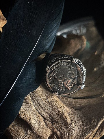 【圖騰系列】印地安人Indians 925純銀 戒指