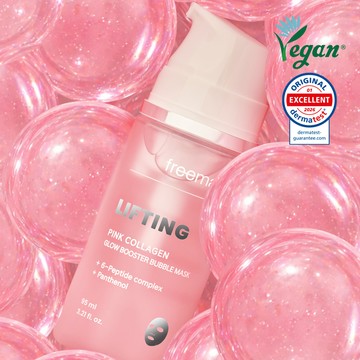 freemay Pink Collagen Glow Booster Bubble Mask 95ml