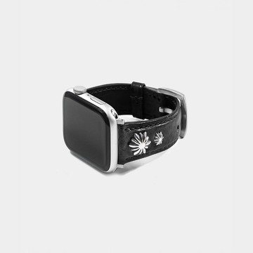 4-Heli Concho Apple Watch Strap(Black)_Black Stitch