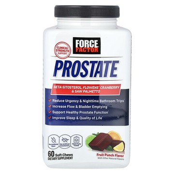 Force Factor, 前列攝護腺，綜合水果汁味，60 片軟咀嚼片