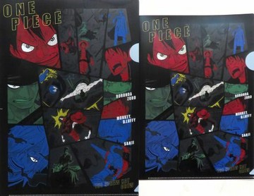 蒙奇.D.魯夫&羅羅亞?索隆&香吉士A4&B5透明文件夾SET(2張SET)航海王One Piece