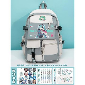 初音書包未來男女小學生初中高顏值大容量二次元動漫聯名雙肩背包