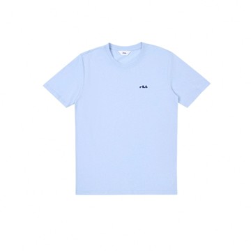 FILA 中性短袖圓領T恤-淺藍 1TEZ-1500-LB