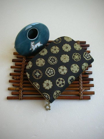 京西陣金襴錦織【花紋】-短夾/皮夾/零錢包/禮物