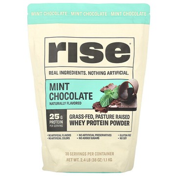 Rise Bar, 乳清蛋白質粉，薄荷巧克力味，2.4 磅（1.1 千克）