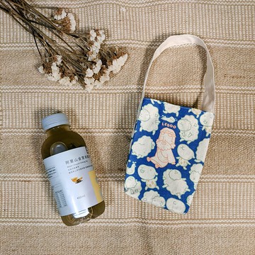 //新品//輕巧飲料袋- 藍底穌哥
