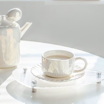 INS風陶瓷咖啡杯子下午茶茶具杯碟套裝歐式馬克杯精致花茶杯家用