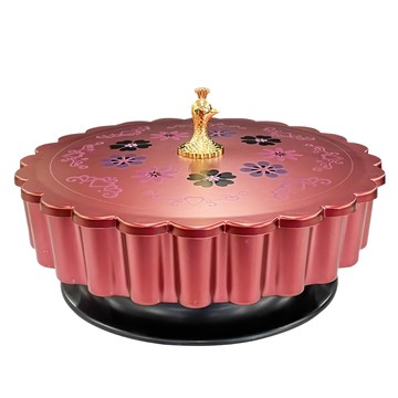 騰宇 大喜旋轉餅盒 紅色 直徑25公分 底部可旋轉  1組