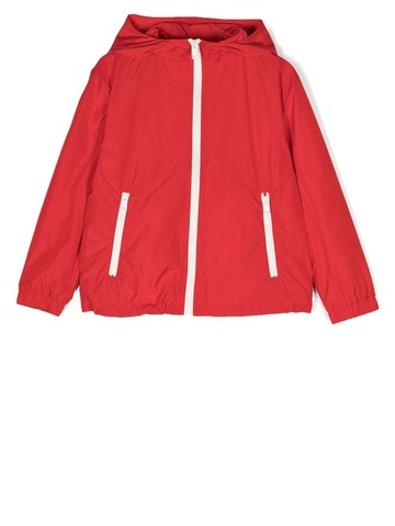 Diesel Kids - Wally logo-print hooded jacket - kids - Polyester/Polyester - 10 yrs - Red