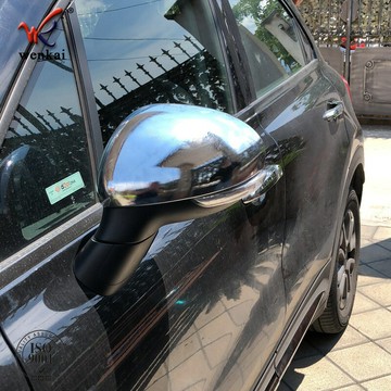 適用于菲亞特500X改裝倒車后視鏡蓋 專用電鍍反光鏡防撞罩