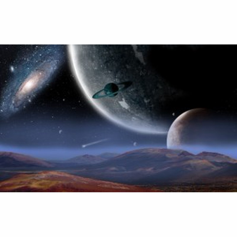 絵画風 壁紙ポスター 宇宙空間 銀河 惑星 彗星 流れ星 コスモス ギャラクシー 恒星 宇宙 Spc 028w1 ワイド版 921mm 576mm 通販 Lineポイント最大1 0 Get Lineショッピング