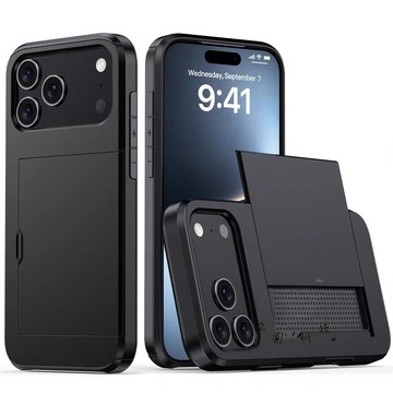 可插卡悠遊卡 加厚防摔 手機殼 適用 IPhone17 16 15 11 12 13 14 Pro Max保護殼 防摔殼