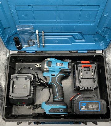 藍色款-鋰電無刷衝擊扳手 jj(牧田款) 21v(18v)雙電池 短機身 5.0ah /木工衝擊扳手