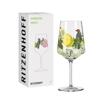 【WUZ屋子】德國 RITZENHOFF+ Summer Dew 夏露系列高腳水晶杯-夏日叢鳥