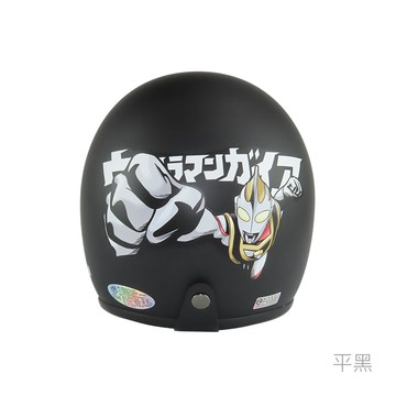 華泰 安全帽 K-805 UT-3 復古帽 超人力霸王 平黑 半罩 全拆洗 卡通圖案 正版授權