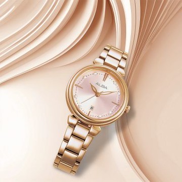 ALBA 雅柏 優雅時尚大三針女錶 新春換新 送禮首選-30mm(AH7EV6X1/VJ22-X459P)