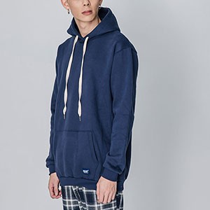 原創嘻哈美式純色素面連帽大學TEE