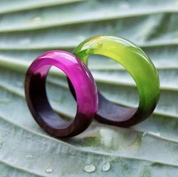 簡約、手工樹脂木頭戒指、自然微景觀、客製刻字顏色飾品、自然風