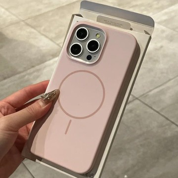 高顏值 液態矽膠 超薄磨砂 細圈磁吸 防摔手機殼 用於iPhone16 i15 i14 i13 i12 i11 耐摔防震