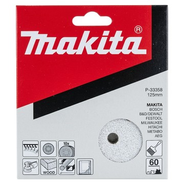 Makita 牧田 台灣公司貨 砂紙 60P33358  125mm  1組
