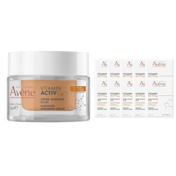 Avene雅漾 極光C亮白特潤精華霜超值特惠組(50ml+2ml*10)(組)【德芳保健藥妝】