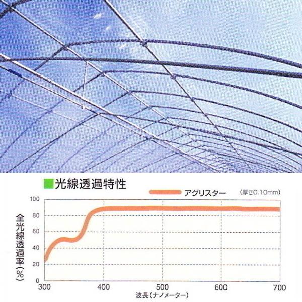 塗布型無滴農POフィルム　アグリスター　厚さ0.1mm　幅540cm　ご希望の長さを数量で入力