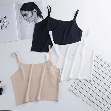 休閒莫代爾背心冰絲美背吊帶小背心 性感上衣露肩抹胸韓版學生少女內衣【少女顏究院】【淘夢屋】【淘夢屋】