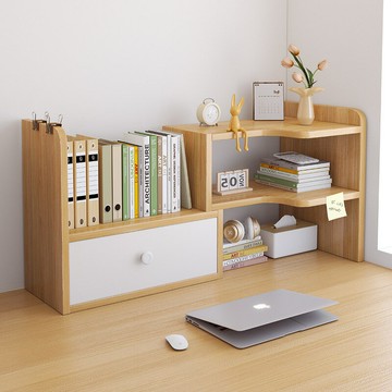 免運 可開發票   書架辦公室桌面收納置物架多層可伸縮架子學生桌上收納盒小書櫃