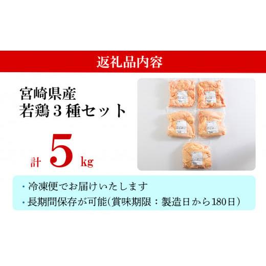 ふるさと納税 宮崎県 美郷町 宮崎県産 若鶏 むね 手羽元 もも 合計5kg 1kg包装 小分け 鶏肉 冷凍 送料無料 炒め物 煮込み 調理 料理 大容量 真空 胸 ジューシ…