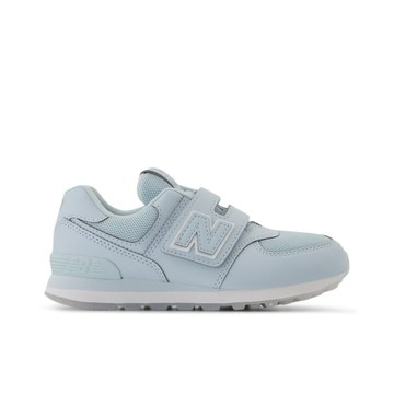 【NEW BALANCE】574系列 無鞋帶 運動鞋 童鞋 小朋友 兒童 灰藍色 魔鬼氈 PV574GQ
