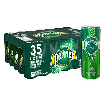 【史代新文具】沛綠雅Perrier 氣泡礦泉水 鋁罐裝 (250毫升x35入/箱)